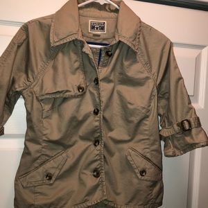 Converse twill 3/4 sleeve utility jacket